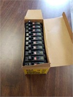 Box of single poll square D 20 amp breakers