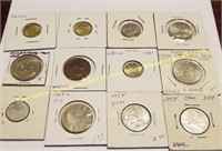 LOT OF 12 MISC. FOREIGN COINS