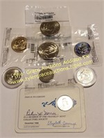 LOT OF MISC. COINS AND FRANKLIN MINT SILVER COIN