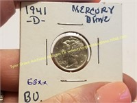 1941-D SILVER MERCURY DIME COIN