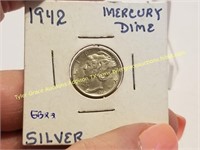 1942 SILVER MERCURY DIME COIN