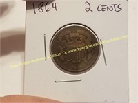 1864 2 CENT COIN
