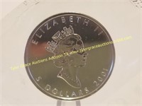 $5 SILVER CANADA 2001 MAPLE LEAF COIN