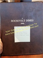 ROOSEVELT DIME BOOK 1946-74 ALL BU+
