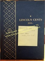 LINCOLN CENT BOOK 1941-1958 MOSTLY RED CENT