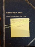 ROOSEVELT SILVER DIME BOOK 48 DIMES 1946-1964