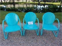 3 SPRING LAWN CHAIRS
