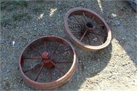 (2) WC Allis Front Steel Wheels