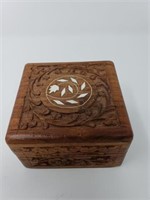 Wood Shahid Trinket Box with Inlay