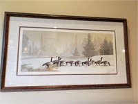 Geese in The Snow Print by Jim Lamb