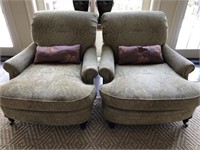 Pair of Upholstered Chairs by Lee