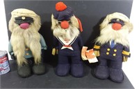 3 poupées Fufel: Admiral, Seaman, Capitain