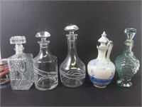 5 carafes en verre et céramique