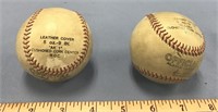 Lot of 2 Official Alaska league baseballs        (