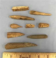 Lot of St. Lawrence Island fossilized artifacts,