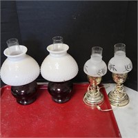 4 Lamps-2 Oil, 2 Electric