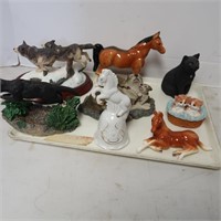 Misc Figurine Lot-Cats, Dogs, & More