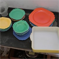 25 Pcs(Possibly Fiestaware, Baking Dish,Sm Basket)