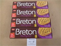 4 Boxes Breton Multigrain Crackers 225G