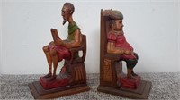 Hand carved Wooden Book Ends U16A