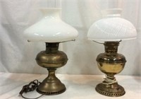 Pair of Converted Kerosene Lamps K14B