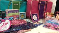 Vintage Girls Suitcases with Toys K12D
