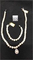 Genuine Freshwater Pearl Jewelry Set QCG