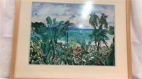 Vibrant Tropical Lithograph Y15F