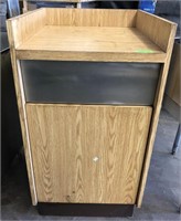 Trash Container Enclosure with Tray Bin