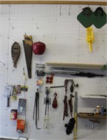 Peg Board section with contents