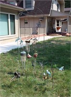 Chimes and Bird yard ornaments