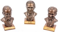 3 Presidential Bust Sculptures