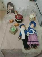 Figurines glassware dolls plate picture and more