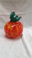 Blown Glass pumpkin, 4" high