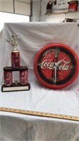 Coke clock with trophy