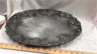 18” Bella vine yard grape serving plate, metal