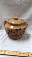 7” clay jar with lid