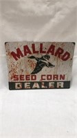 Mallard seed corn Sign weathered look 8”x11”