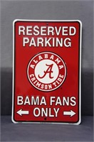 Alabama reserved parking advertising sign