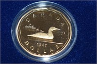 1987 Sp. Proof Edition 1st CAD  Loonie in Case