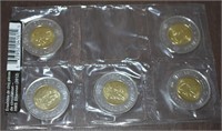 5pcs Uncirc. HMS Shannon $2 (2012) Toonie