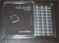 100 x 1 gram Silver Valcambi Combi Bar