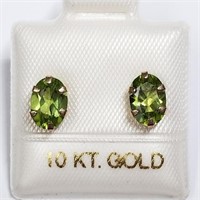 $300 10 KT Gold Peridot (1.7ct) Earrings (Made in