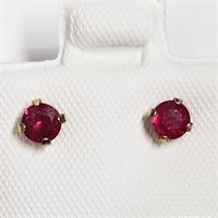 $200 14 KT Gold Ruby Earrings