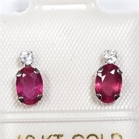 $300 10 KT Gold Ruby (0.64ct) and Moonstone (0.074