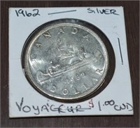 RCM 1962 Silver Voyageur $1 Dollar