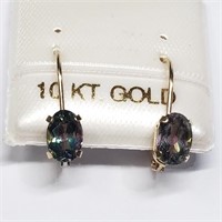 $400 10 KT Gold Mystic Topaz Earrings (Made in Can