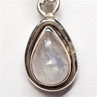 $200 Silver Moonstone Pendant Necklace (app 3.5g)