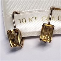 $400 10 KT Gold Citrine (1.5ct) Earrings (Made in