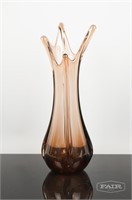 Brown Art Glass Vase
